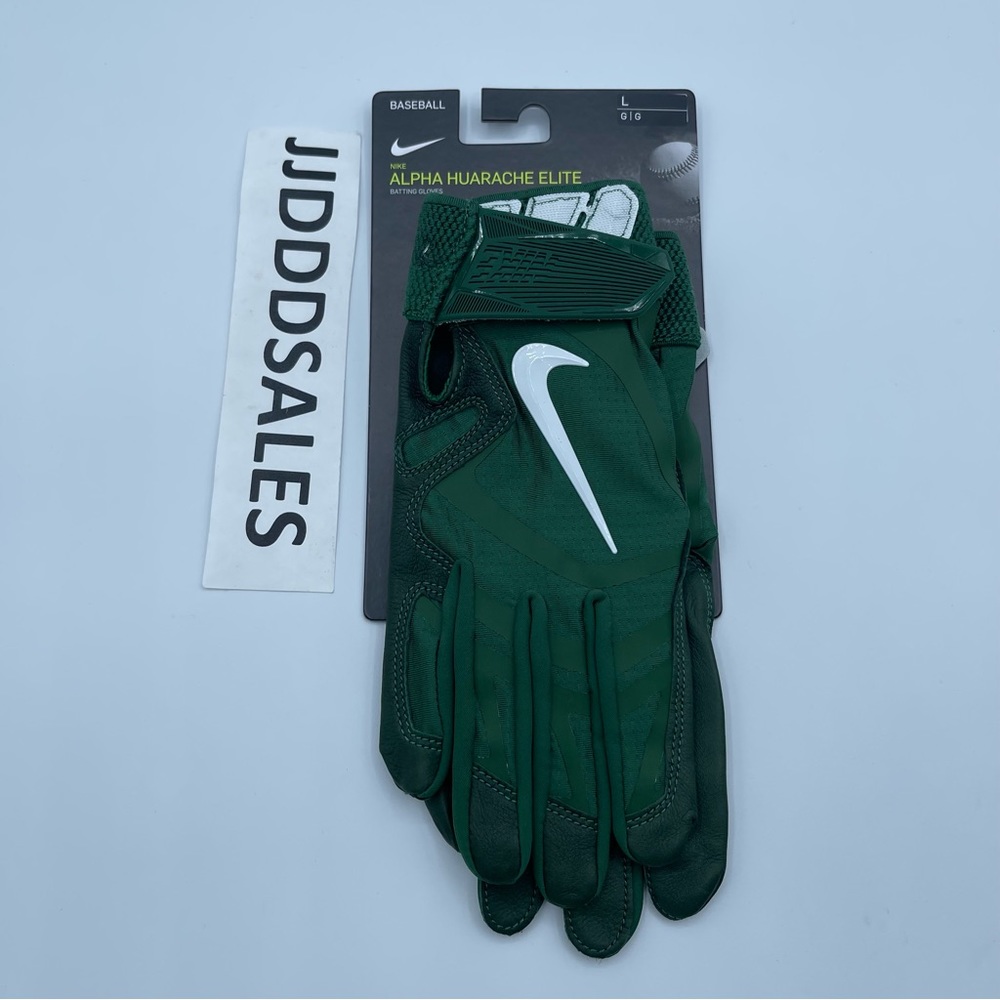Nike Alpha Huarache Elite Baseball Batting Gloves Hunter Green CV0696-336 Mens L
